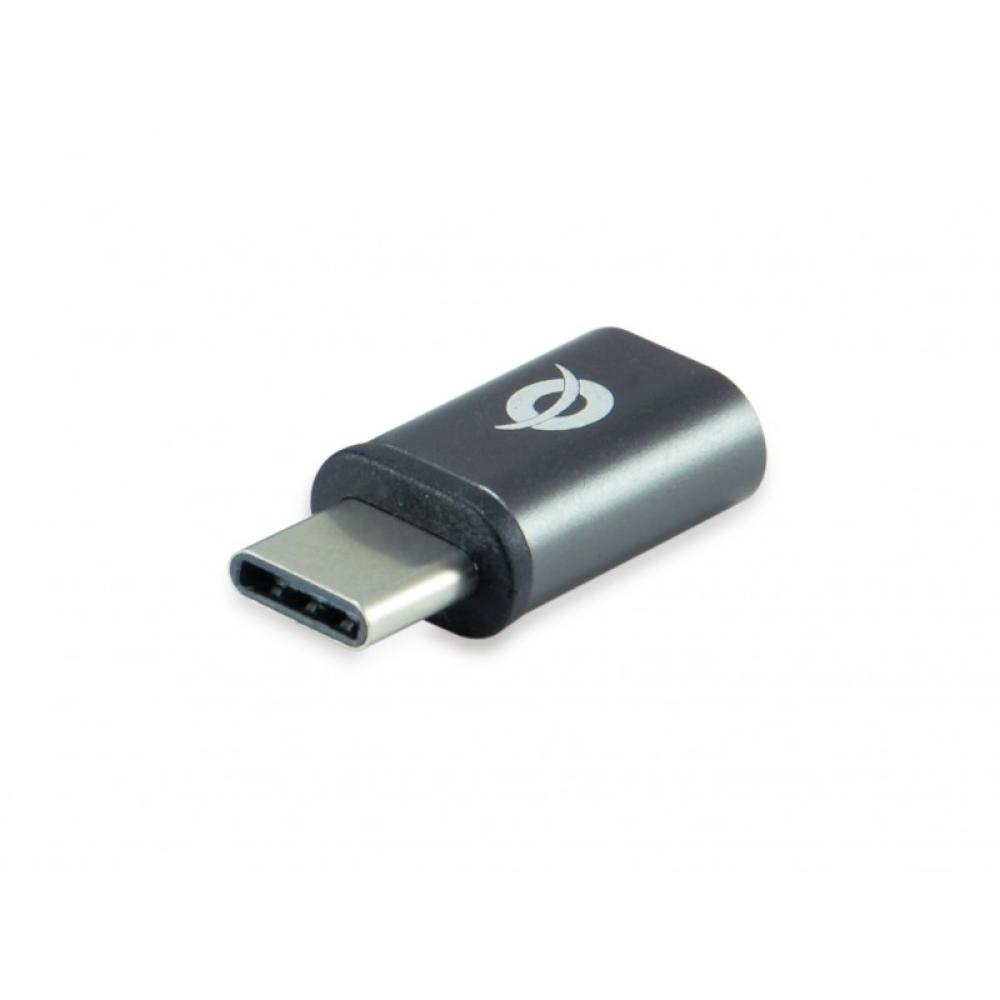 Conceptronic - DONN05G cambiador de género para cable USB 2.0 Type-C USB 2.0 Micro Negro