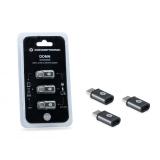Conceptronic - DONN05G cambiador de género para cable USB 2.0 Type-C USB 2.0 Micro Negro