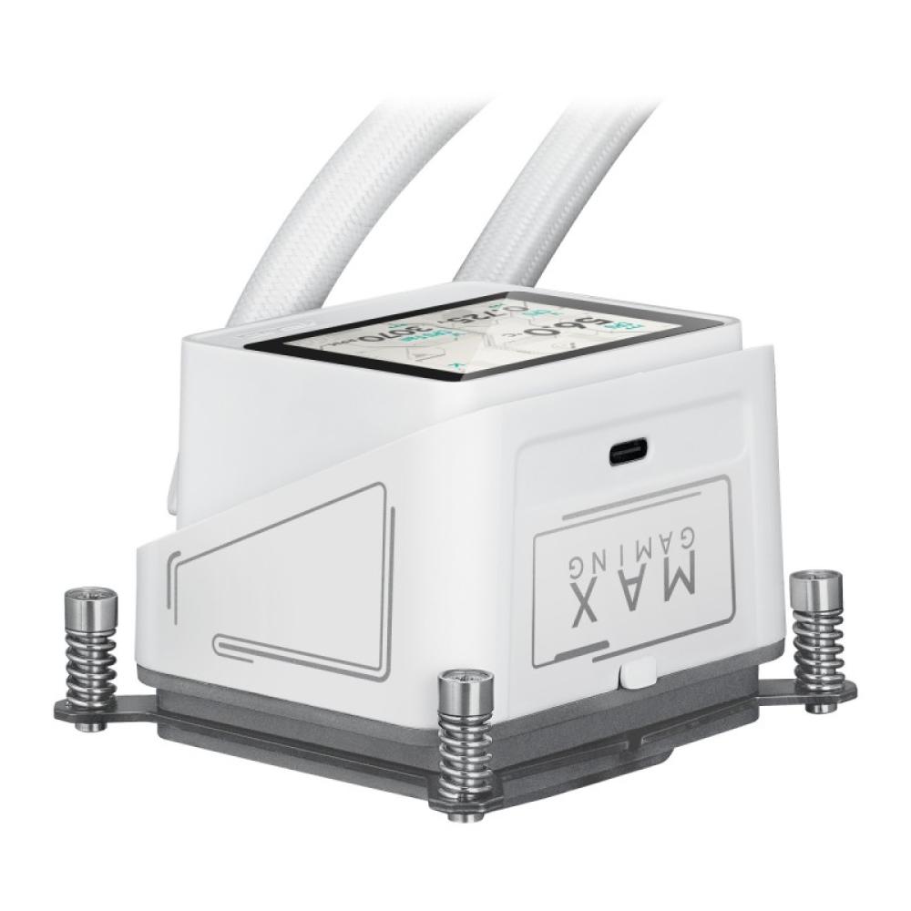 ASUS - MAX Gaming LC 360 ARGB LCD White Edition Procesador Sistema de refrigeración líquida todo en uno 12 cm Blanco