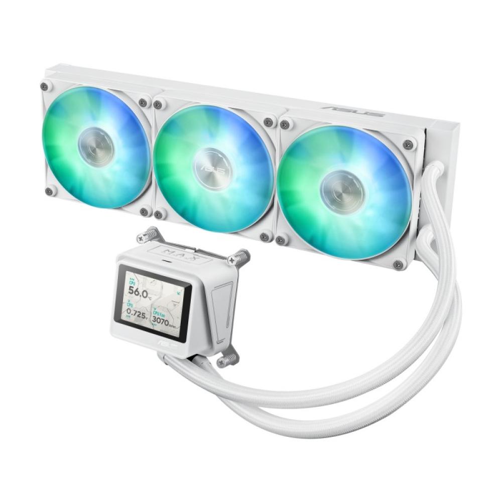 ASUS - MAX Gaming LC 360 ARGB LCD White Edition Procesador Sistema de refrigeración líquida todo en uno 12 cm Blanco