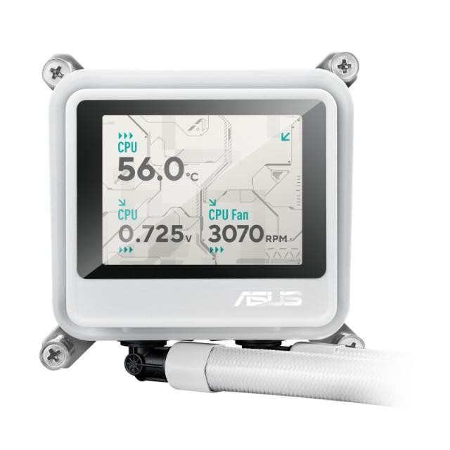 ASUS - MAX Gaming LC 360 ARGB LCD White Edition Procesador Sistema de refrigeración líquida todo en uno 12 cm Blanco