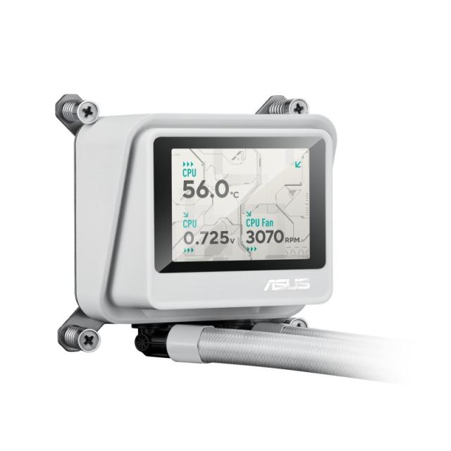 ASUS - MAX Gaming LC 360 ARGB LCD White Edition Procesador Sistema de refrigeración líquida todo en uno 12 cm Blanco
