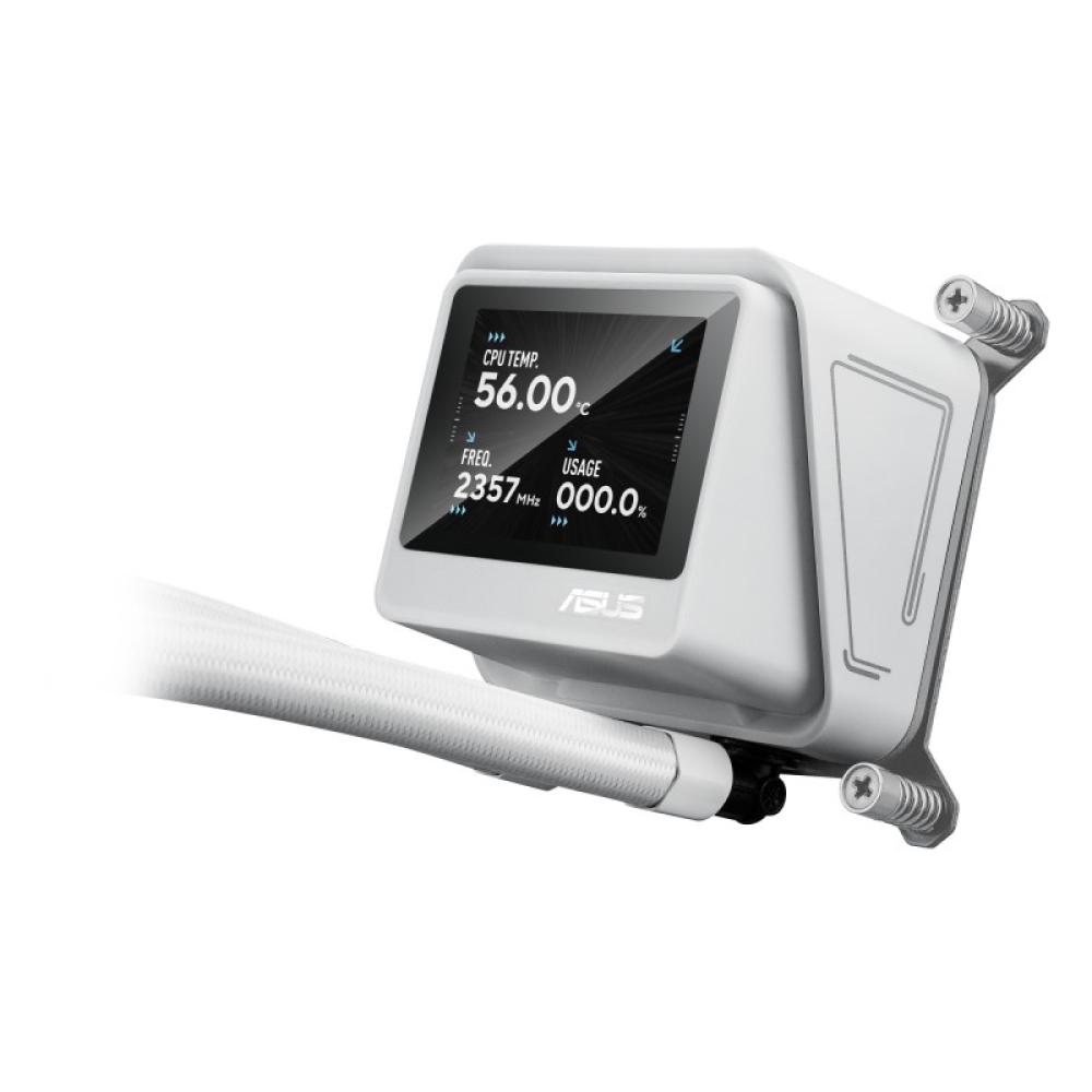 ASUS - MAX Gaming LC 360 ARGB LCD White Edition Procesador Sistema de refrigeración líquida todo en uno 12 cm Blanco