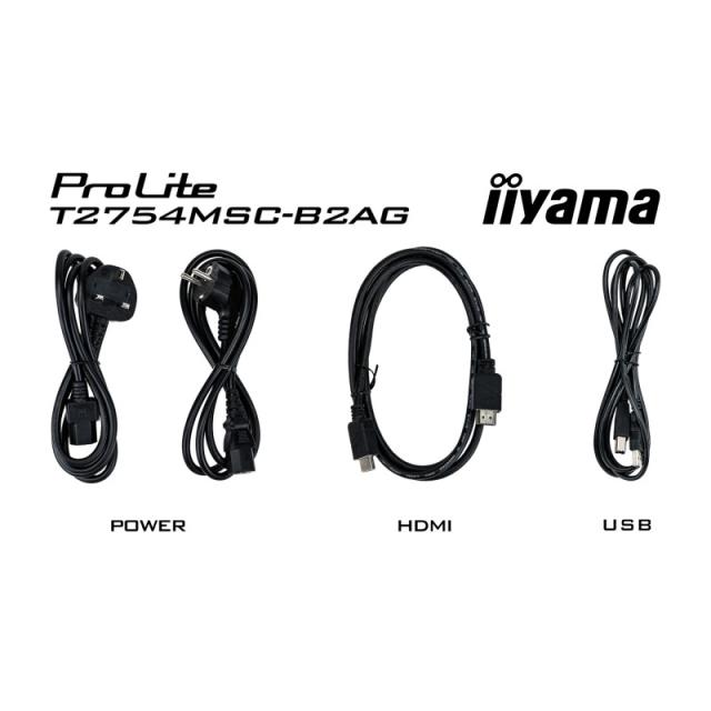 iiyama - ProLite T2754MSC-B2AG pantalla para PC 68,6 cm (27") 1920 x 1080 Pixeles Full HD Pantalla táctil