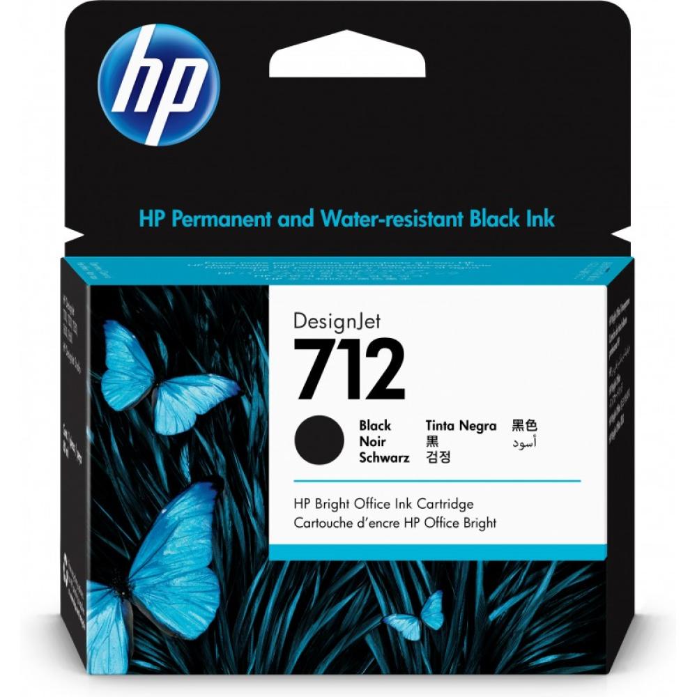HP - Cartucho de Tinta DesignJet 712 negro de 80 ml