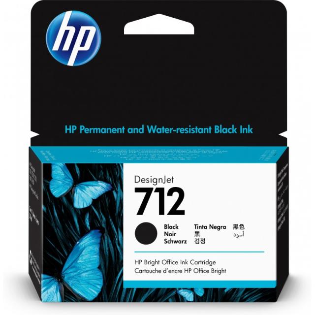 HP - Cartucho de Tinta DesignJet 712 negro de 38 ml