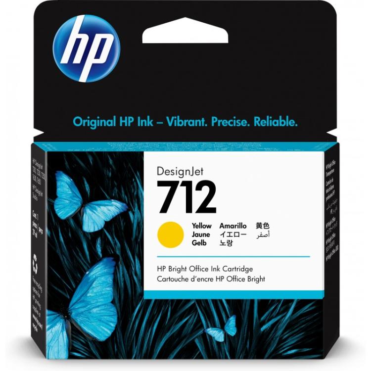 HP - Cartucho de Tinta DesignJet 712 amarillo de 29 ml