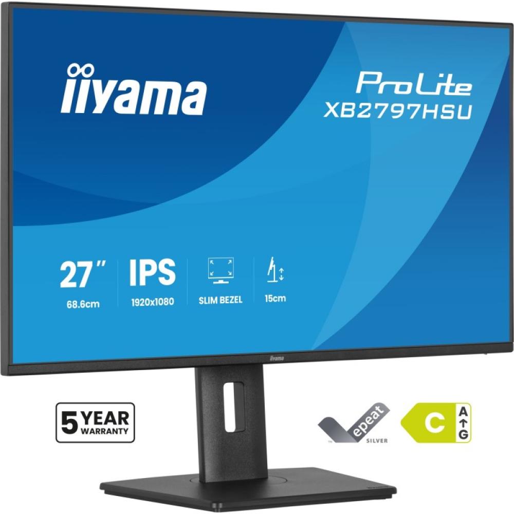 iiyama - ProLite XB2797HSU-B1 pantalla para PC 68,6 cm (27") 1920 x 1080 Pixeles Full HD LED Negro