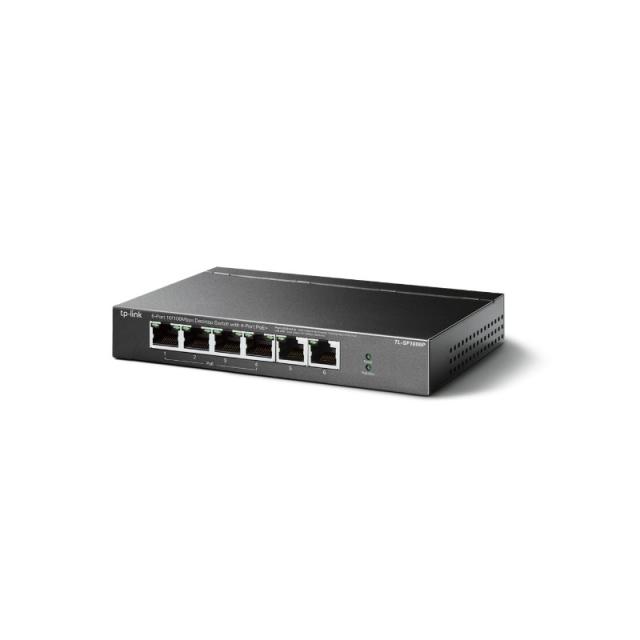 TP-Link - TL-SF1006P switch No administrado Fast Ethernet (10/100) Energía sobre Ethernet (PoE) Negro