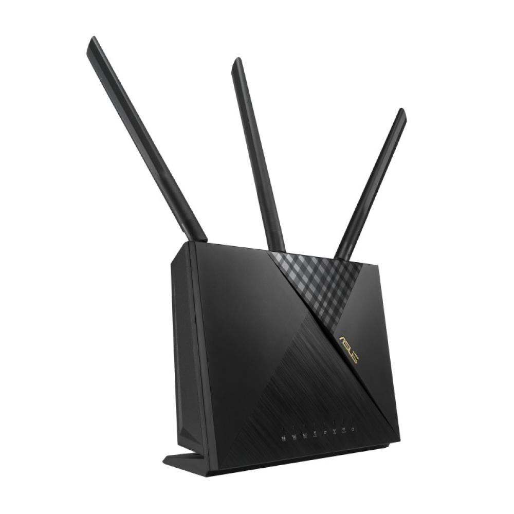 ASUS - 4G-AX56 router inalámbrico Gigabit Ethernet Doble banda (2,4 GHz / 5 GHz) Negro