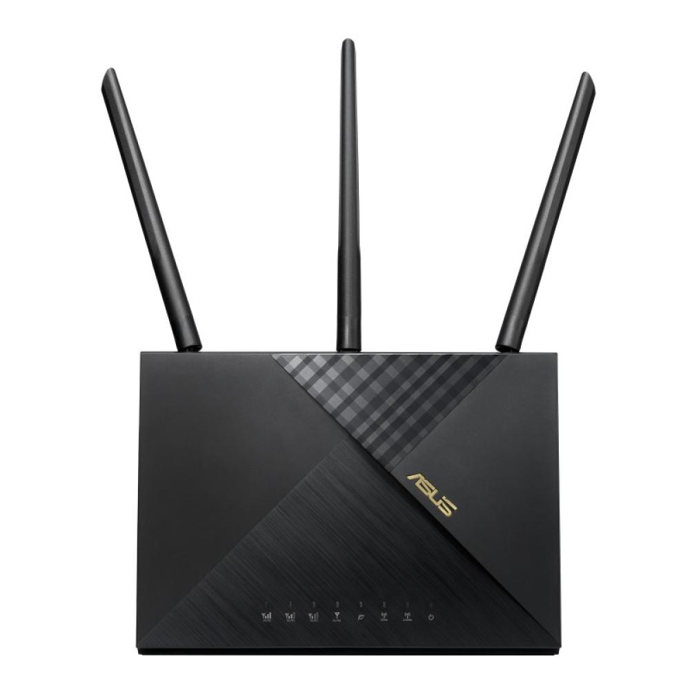 ASUS - 4G-AX56 router inalámbrico Gigabit Ethernet Doble banda (2,4 GHz / 5 GHz) Negro