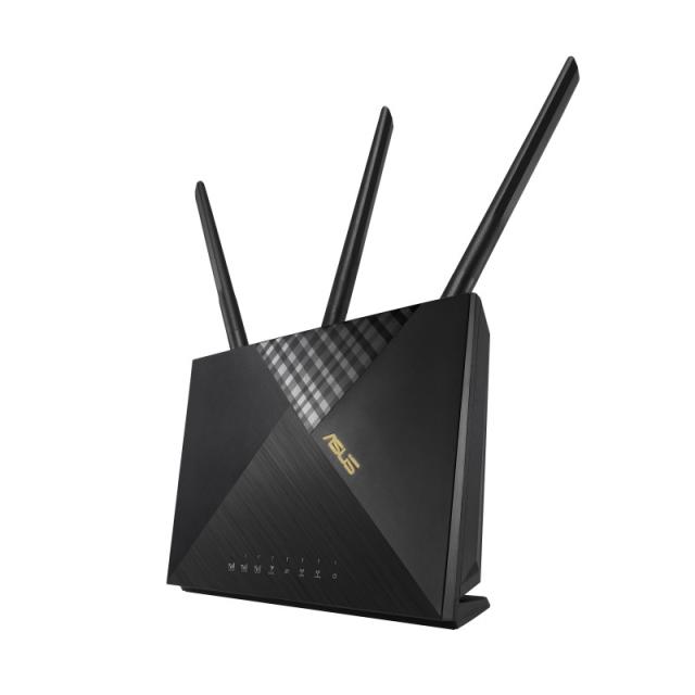ASUS - 4G-AX56 router inalámbrico Gigabit Ethernet Doble banda (2,4 GHz / 5 GHz) Negro