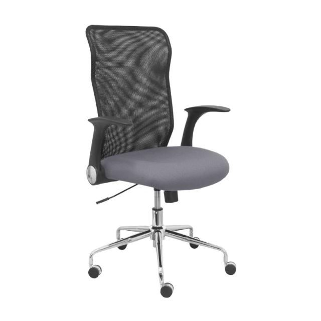 PIQUERAS Y CRESPO - Silla Minaya respaldo malla negro asiento bali gris medio