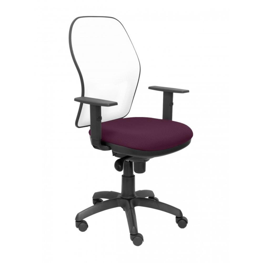 PIQUERAS Y CRESPO - Silla Jorquera malla blanca asiento bali morado