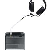 Nanocable - Cable Adaptador Audio Jack 3.5/H de 4 Pines a 2 Jack 3.5/M de 3 Pines, Blanco, 20 Cm