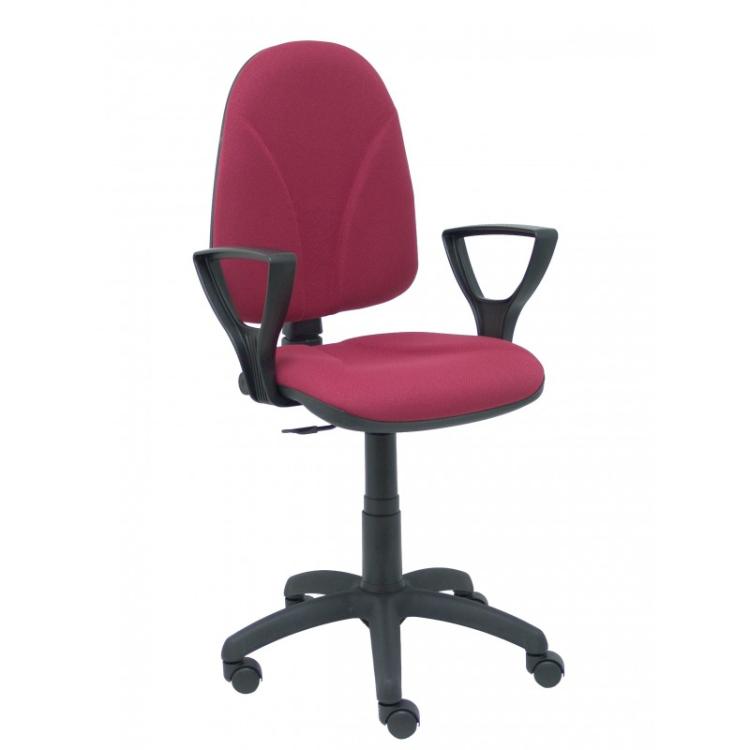 PIQUERAS Y CRESPO - Silla Algarra bali granate brazos fijos