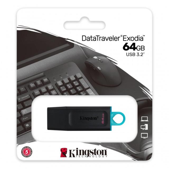 Kingston Technology - DataTraveler Unidad Flash USB 3.2 Exodia - DTX/64GB