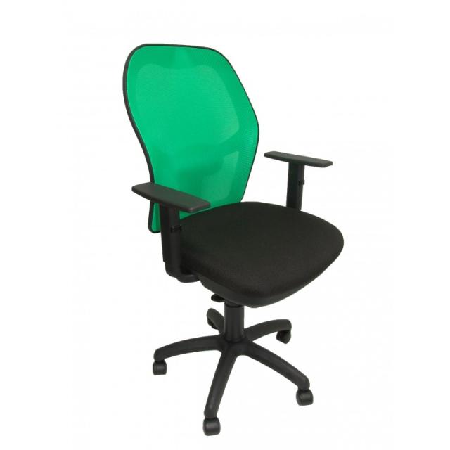 PIQUERAS Y CRESPO - Silla Jorquera malla verde asiento bali negro