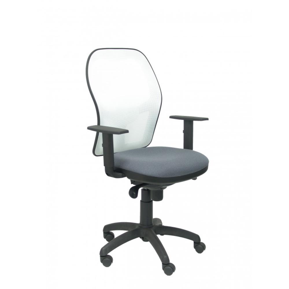 PIQUERAS Y CRESPO - Silla Jorquera malla blanca asiento bali gris oscuro