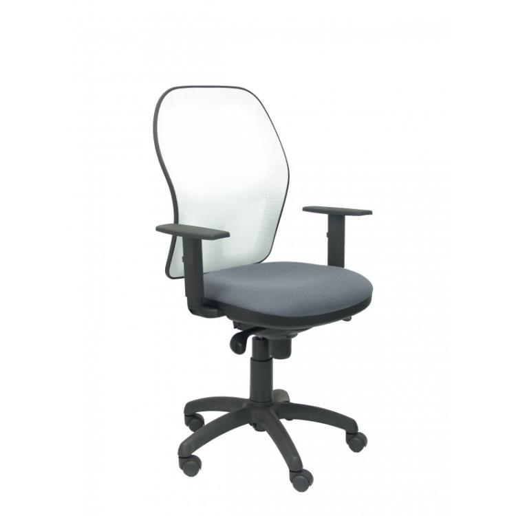 PIQUERAS Y CRESPO - Silla Jorquera malla blanca asiento bali gris oscuro