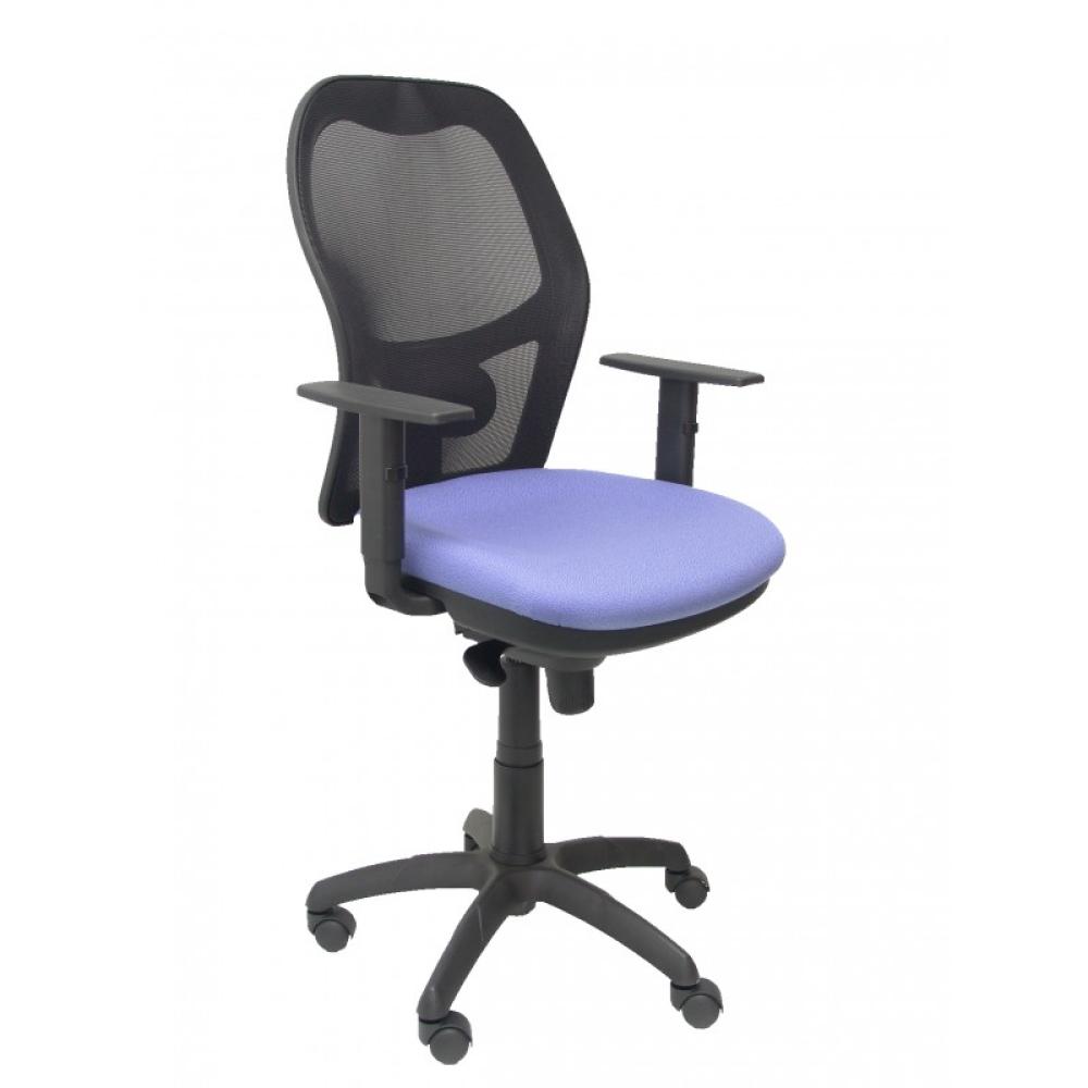 PIQUERAS Y CRESPO - Silla Jorquera malla negro asiento azul claro