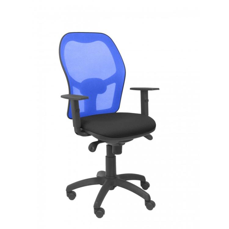 PIQUERAS Y CRESPO - Silla Jorquera malla azul asiento bali negro