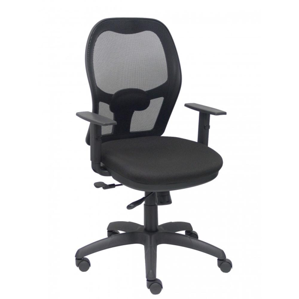 PIQUERAS Y CRESPO - Silla Jorquera malla negra asiento bali negro con trasla