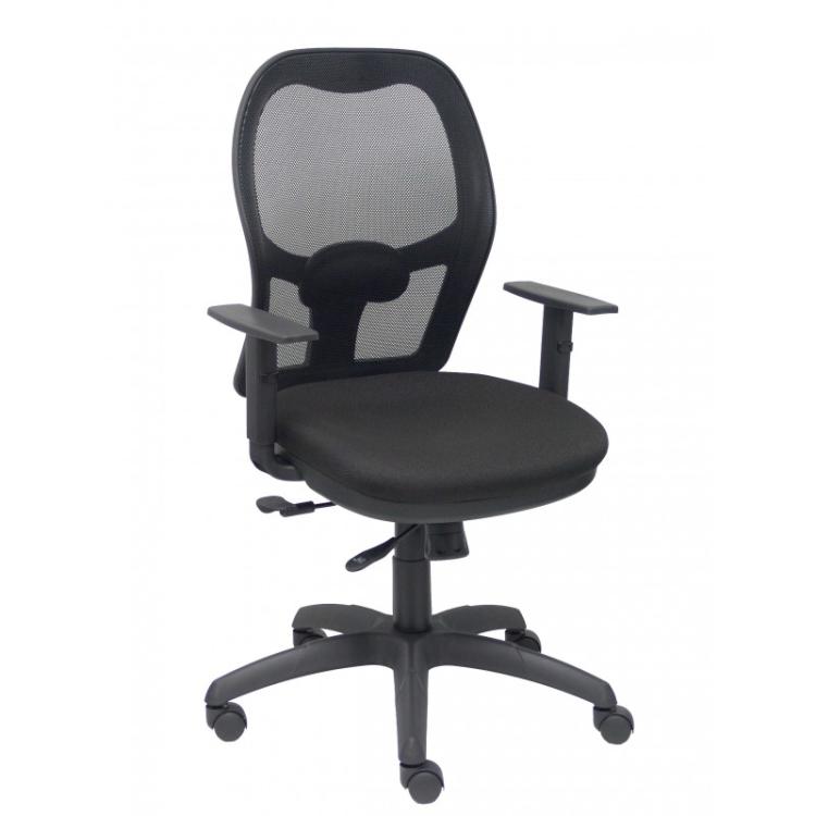 PIQUERAS Y CRESPO - Silla Jorquera malla negra asiento bali negro con trasla