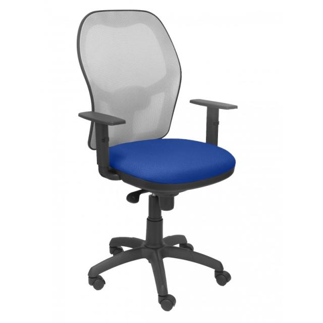 PIQUERAS Y CRESPO - Silla Jorquera malla gris asiento bali azul
