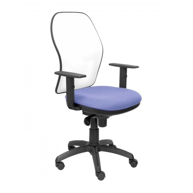 PIQUERAS Y CRESPO - Silla Jorquera malla blanca asiento bali azul claro