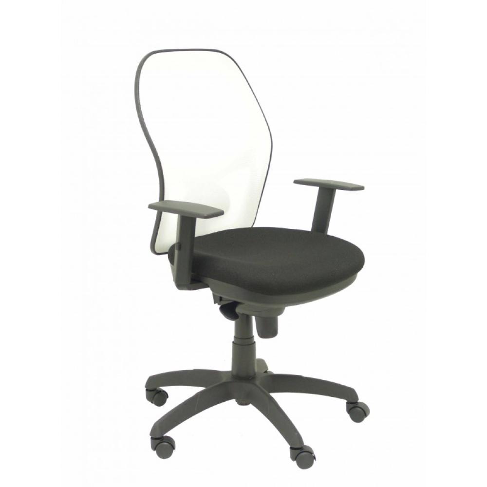 PIQUERAS Y CRESPO - Silla Jorquera malla blanca asiento bali negro