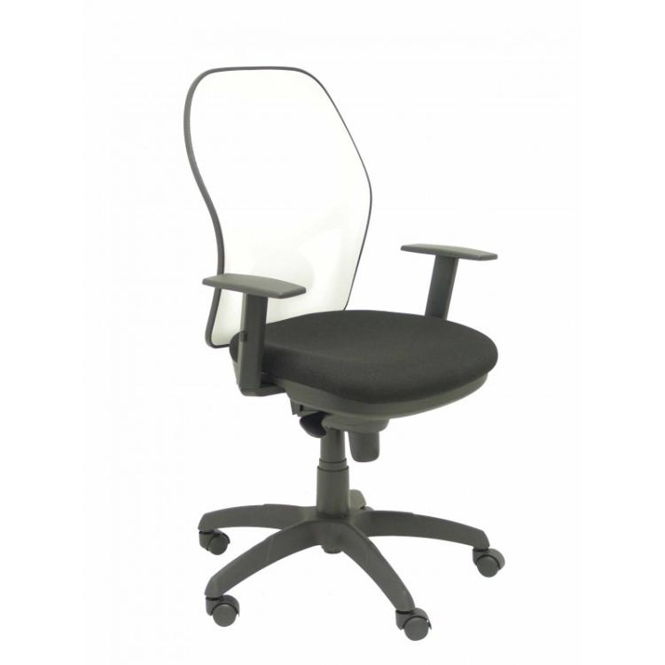 PIQUERAS Y CRESPO - Silla Jorquera malla blanca asiento bali negro