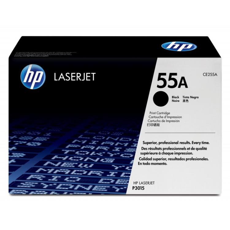 HP - Cartucho de tóner original LaserJet 55A negro
