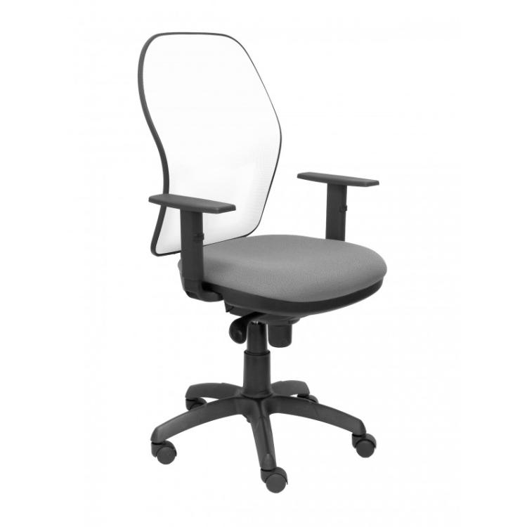PIQUERAS Y CRESPO - Silla Jorquera malla blanca asiento gris claro