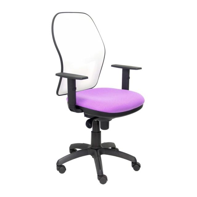 PIQUERAS Y CRESPO - Silla Jorquera malla blanca asiento bali lila