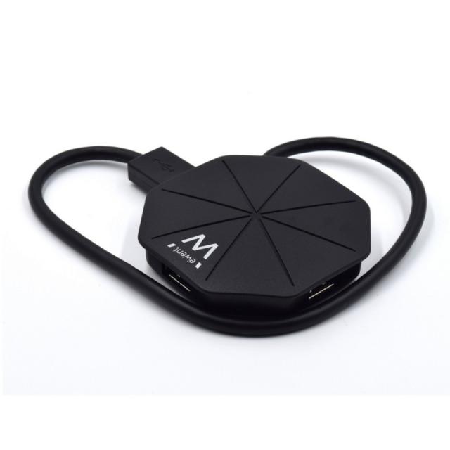 Ewent - EW1138 hub de interfaz USB 3.2 Gen 1 (3.1 Gen 1) Type-A 5000 Mbit/s Negro