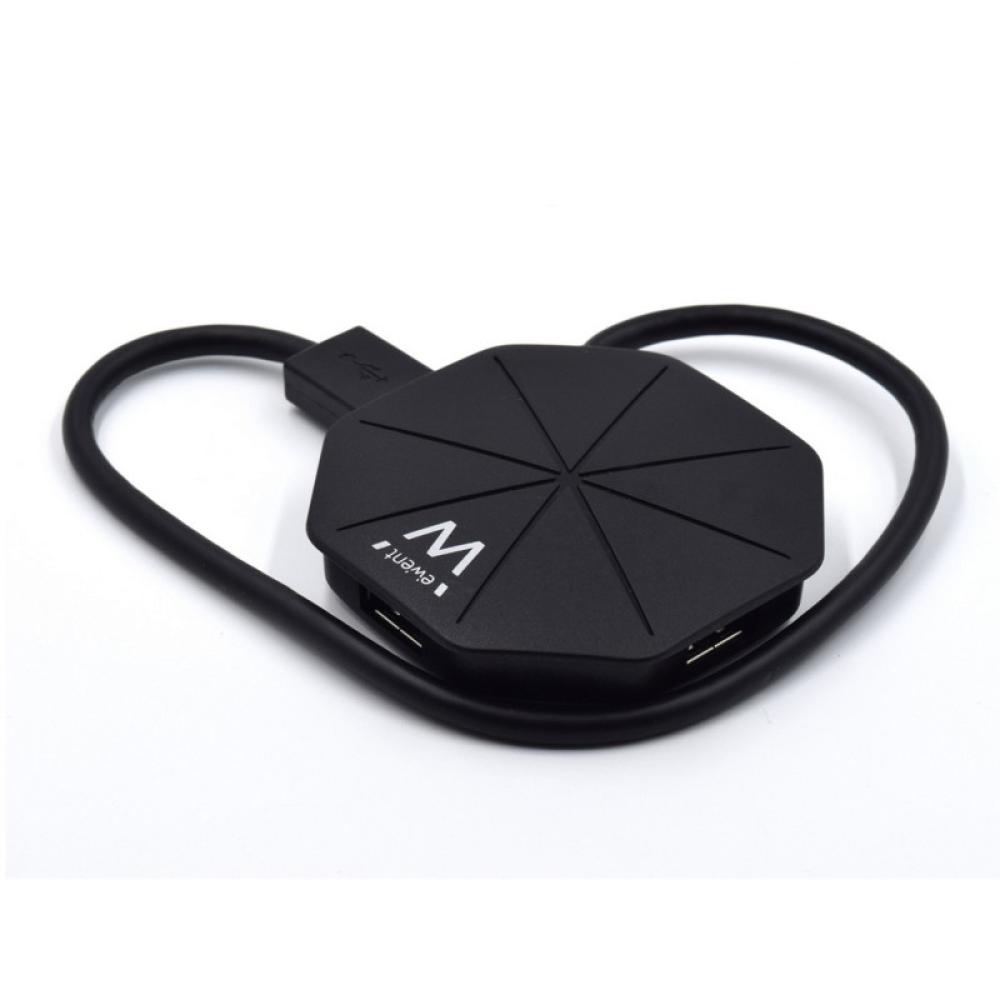 Ewent - EW1138 hub de interfaz USB 3.2 Gen 1 (3.1 Gen 1) Type-A 5000 Mbit/s Negro
