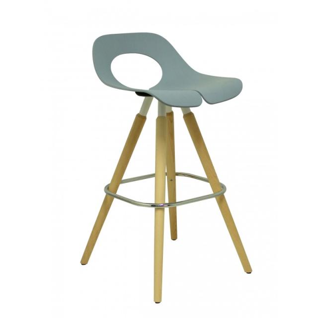 PIQUERAS Y CRESPO - Taburete Arcas azul.