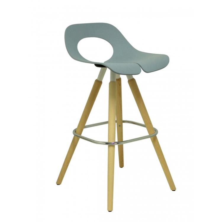 PIQUERAS Y CRESPO - Taburete Arcas azul.