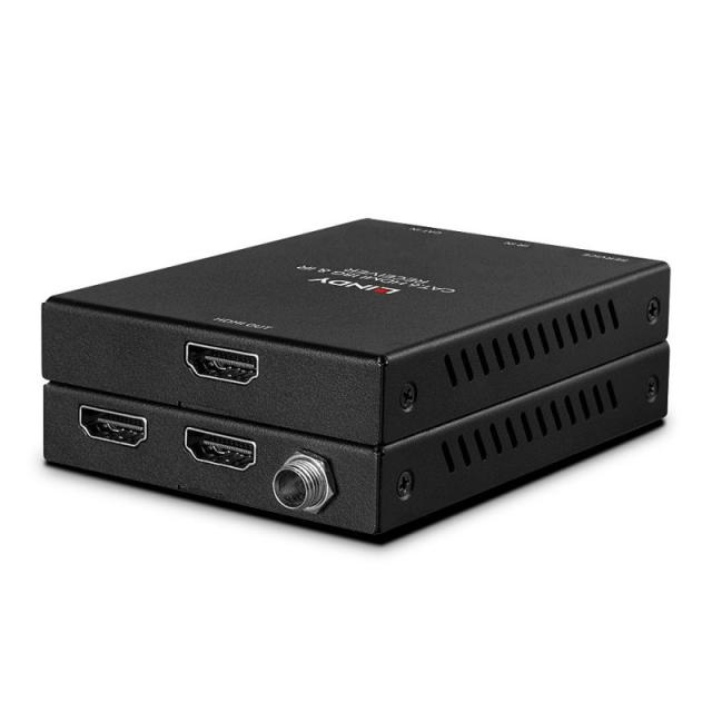 Lindy - 38205 extensor audio/video Transmisor y receptor de señales AV Negro