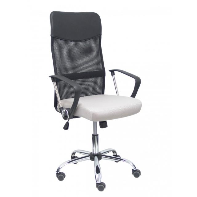 PIQUERAS Y CRESPO - Silla Gontar respaldo malla negro asiento gris claro