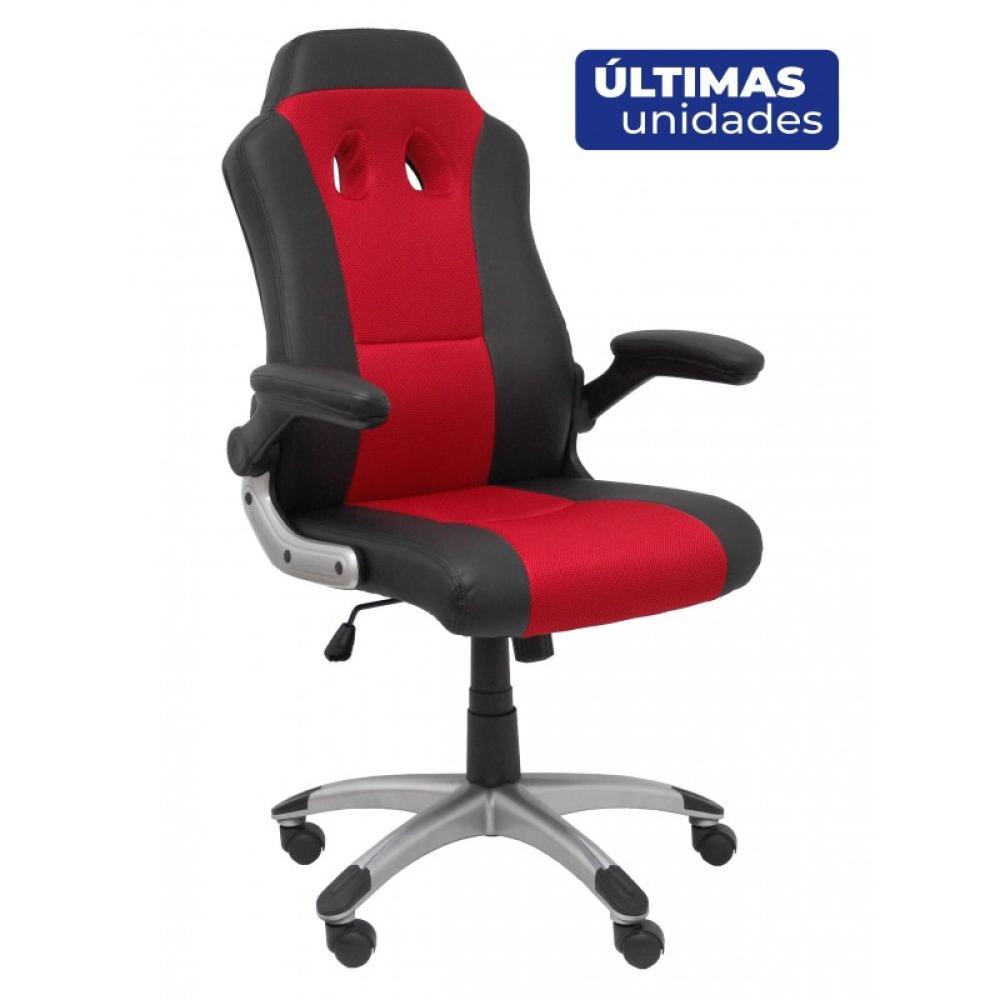 PIQUERAS Y CRESPO - Silla gaming Talave similpiel negro y rojo.
