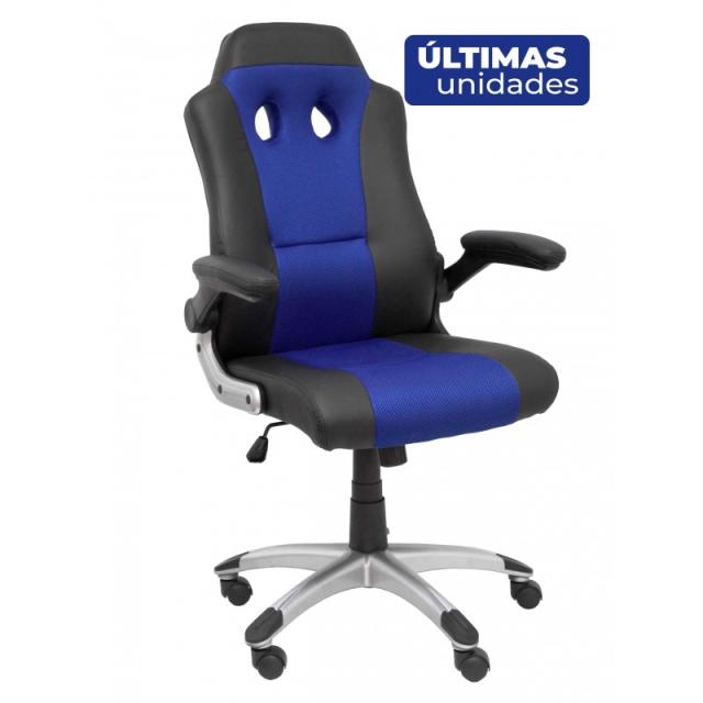 PIQUERAS Y CRESPO - Silla gaming Talave similpiel negro y azul