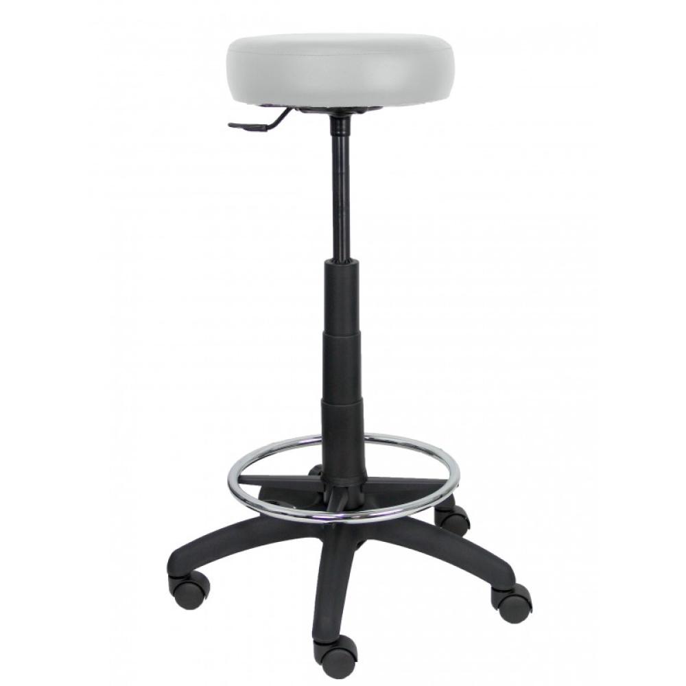 PIQUERAS Y CRESPO - Taburete Tolosa similpiel gis claro