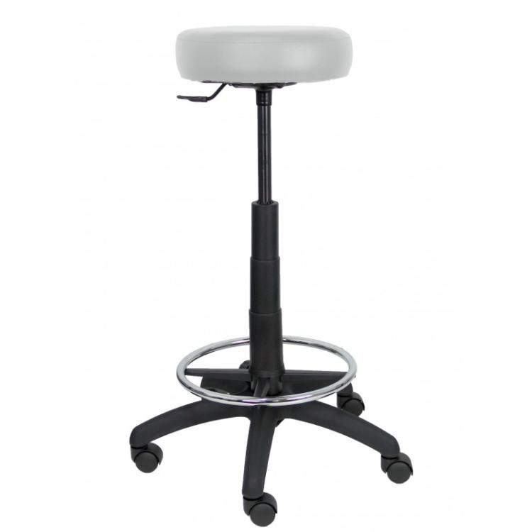 PIQUERAS Y CRESPO - Taburete Tolosa similpiel gis claro