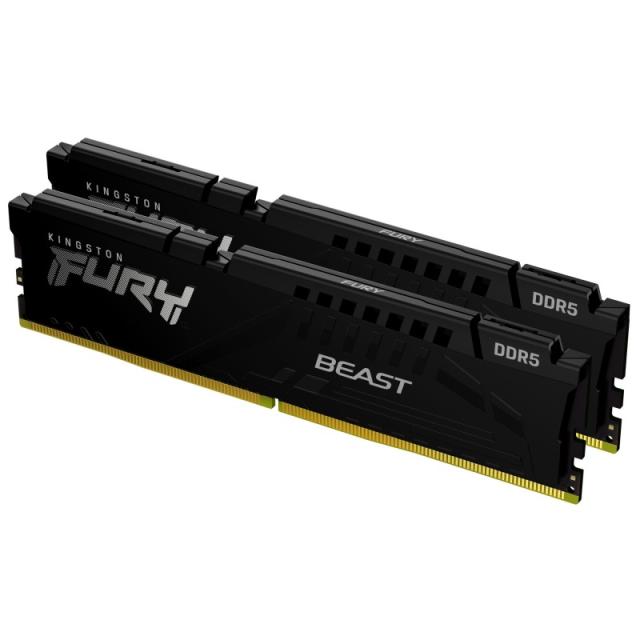 Kingston Technology - FURY Beast 64GB 6000MT/s DDR5 CL30 DIMM (Kit of 2) Black EXPO