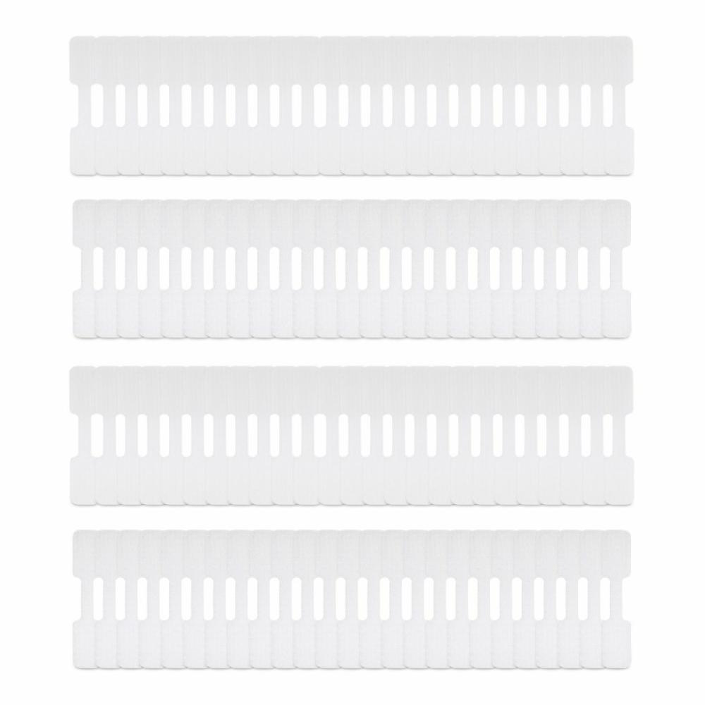 StarTech.com - Paquete de 100 - Etiquetas Blancas de 9cm para Cables - de Gancho a Gancho - de Gestión de Cables - Para Indetifi