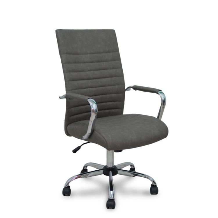 PIQUERAS Y CRESPO - Sillón Opti527CR cromada basculante similpiel gris base cromada