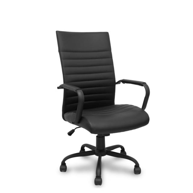 PIQUERAS Y CRESPO - Sillón Opti527 basculante similpiel negro base metálica negra