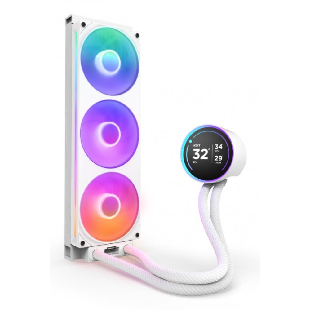 NZXT - Kraken Elite 360 RGB Procesador Sistema de refrigeración líquida todo en uno 12 cm Blanco 1 pieza(s)